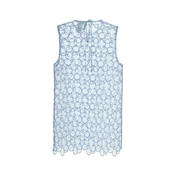 Cecilie Bahnsen Women Light Blue Organza Cerise Top